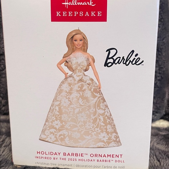 Hallmark Other - Hallmark Keepsake Barbie Ornament in Cream and Gold